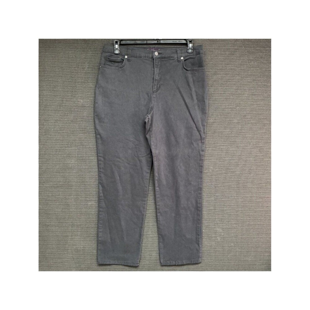 Gloria Vanderbilt Amanda Jeans Gray Size 14 Slimming Fit  Stretch Denim Women's
